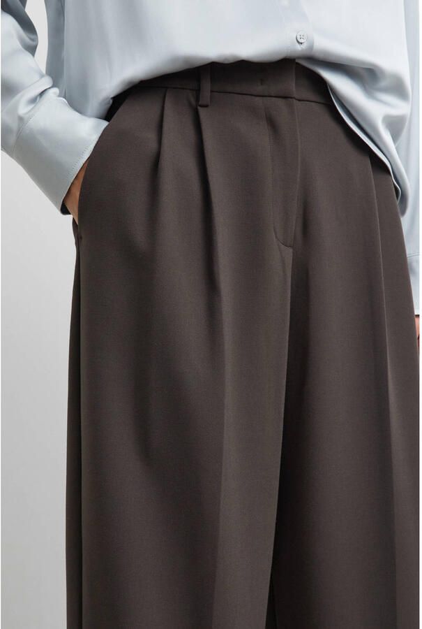 Comma barrel casual broek donkerbruin - Foto 2