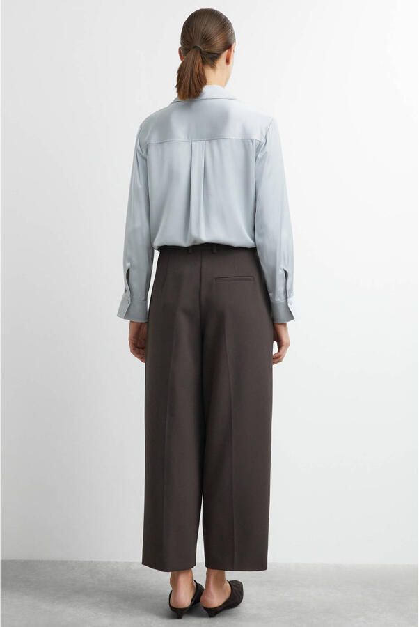 Comma barrel casual broek donkerbruin - Foto 3