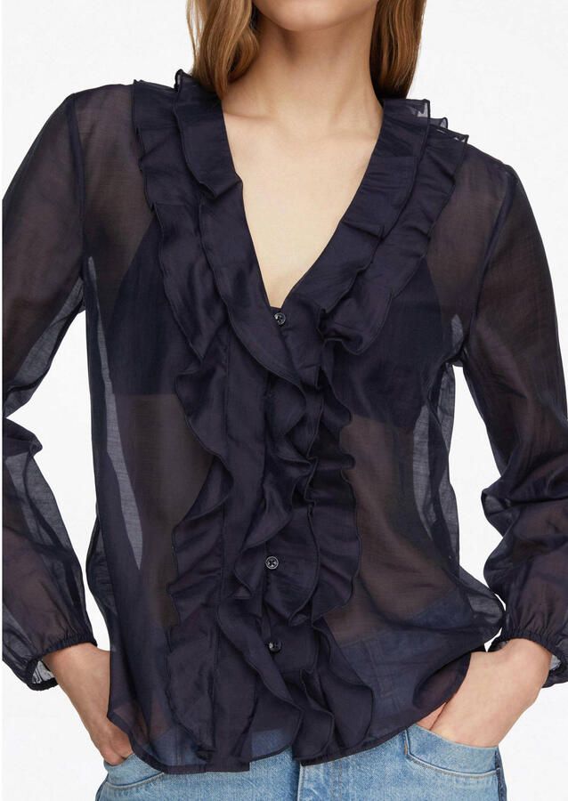 Comma blouse donkerblauw
