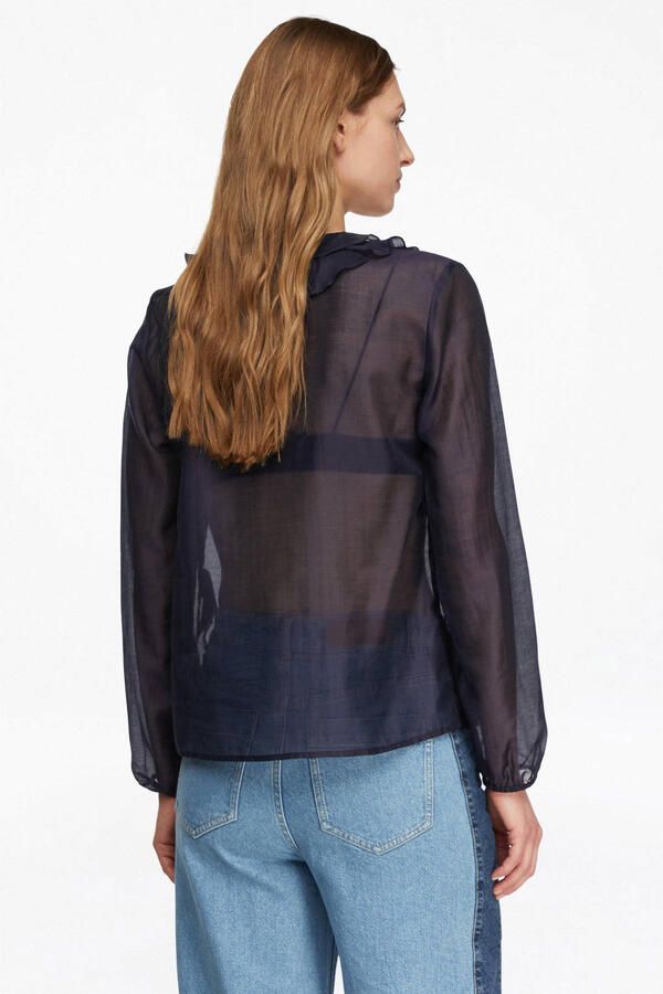 Comma blouse donkerblauw - Foto 2