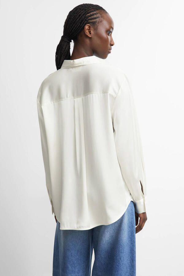 Comma relaxed fit overhemdblouse van viscosemix - Foto 3