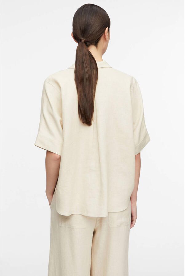 Comma linnen blouse met overhemdkraag - Foto 2