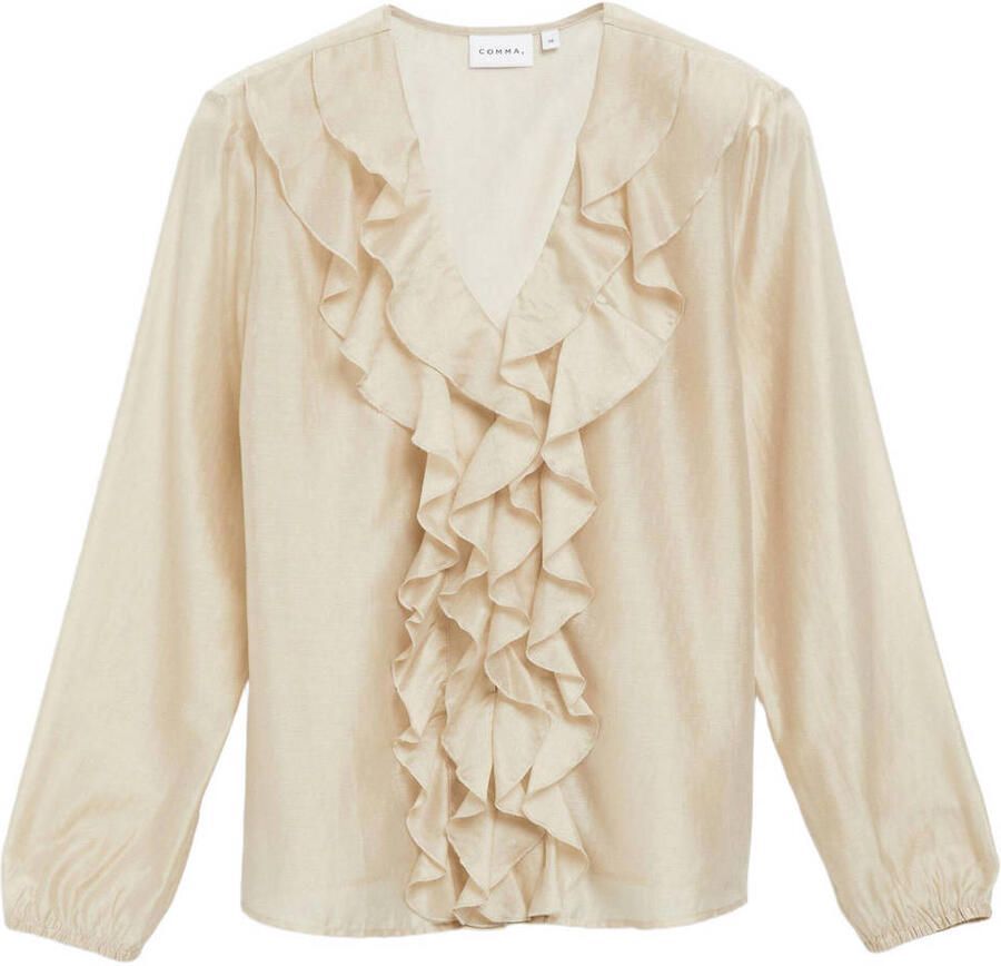 Comma blouse met ruches