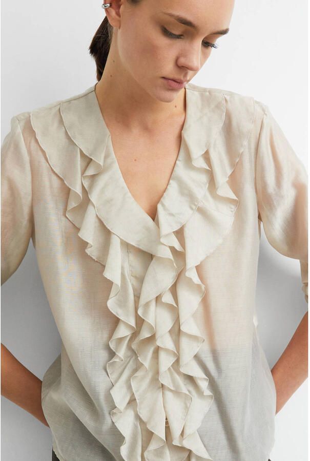 Comma blouse met ruches - Foto 2