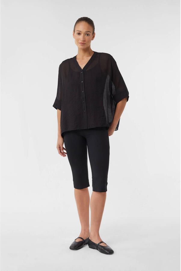 Comma Relaxed fit blouse met V-hals - Foto 2