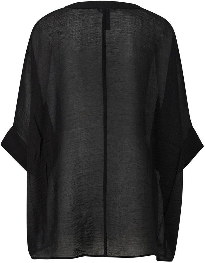Comma relaxed fit blouse van viscosemix met V-hals - Foto 2