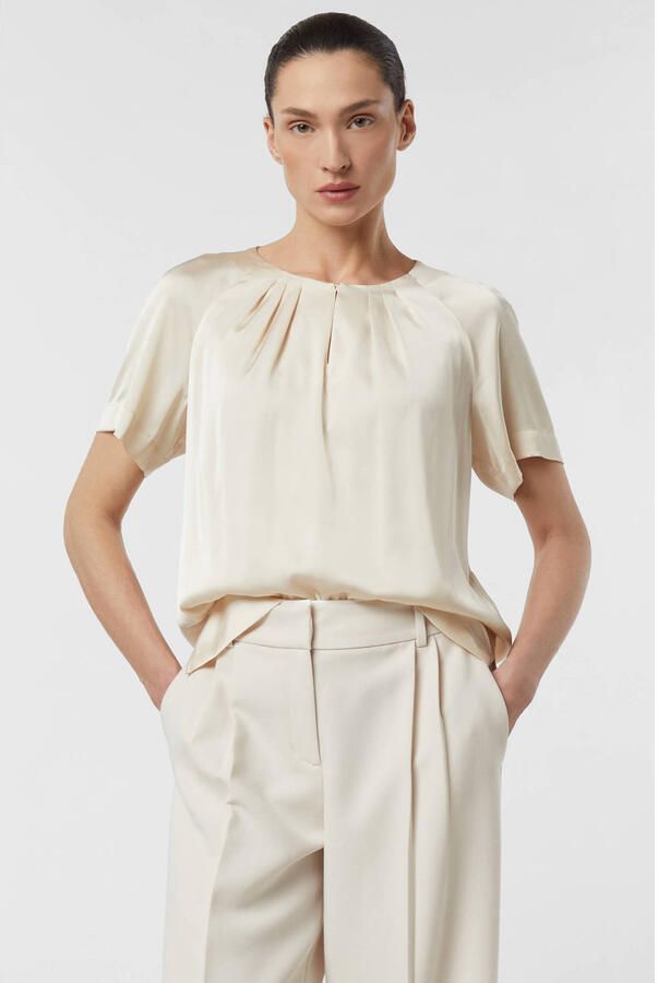 Comma Relaxed fit blouse met geplooide plooien