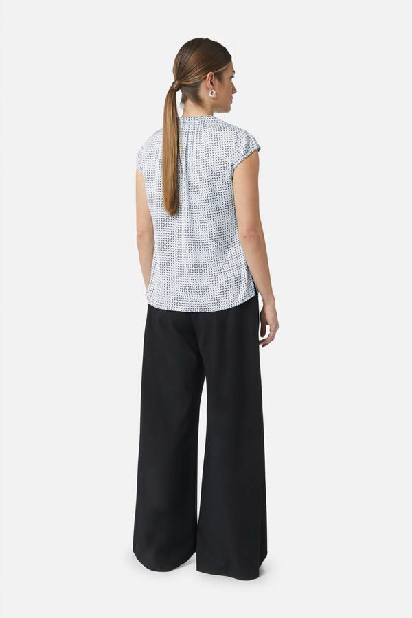 Comma Satijnen blouse met print all-over