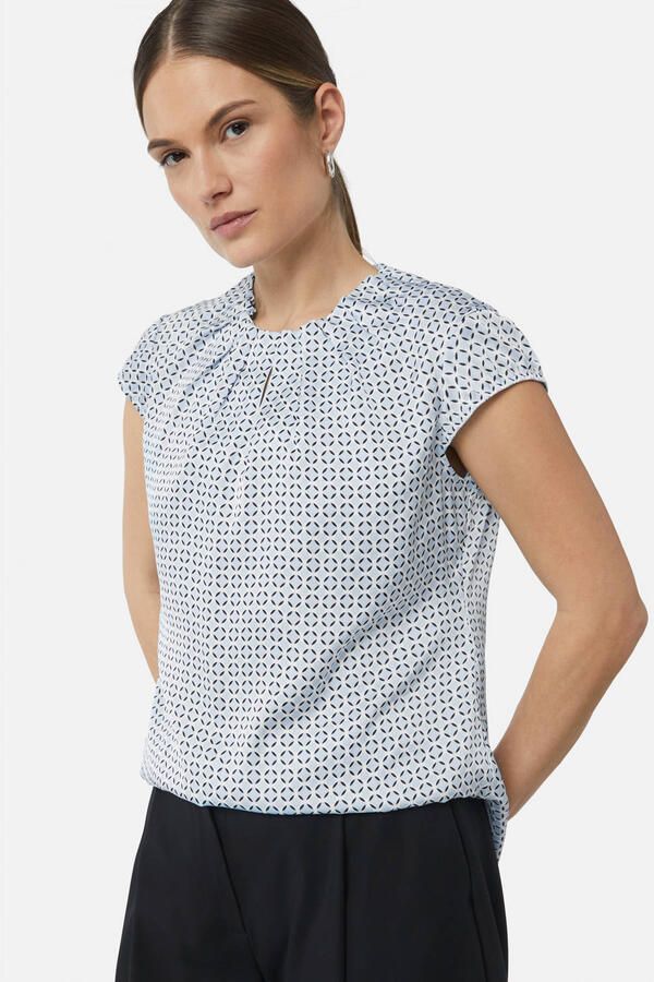 Comma Satijnen blouse met print all-over - Foto 2