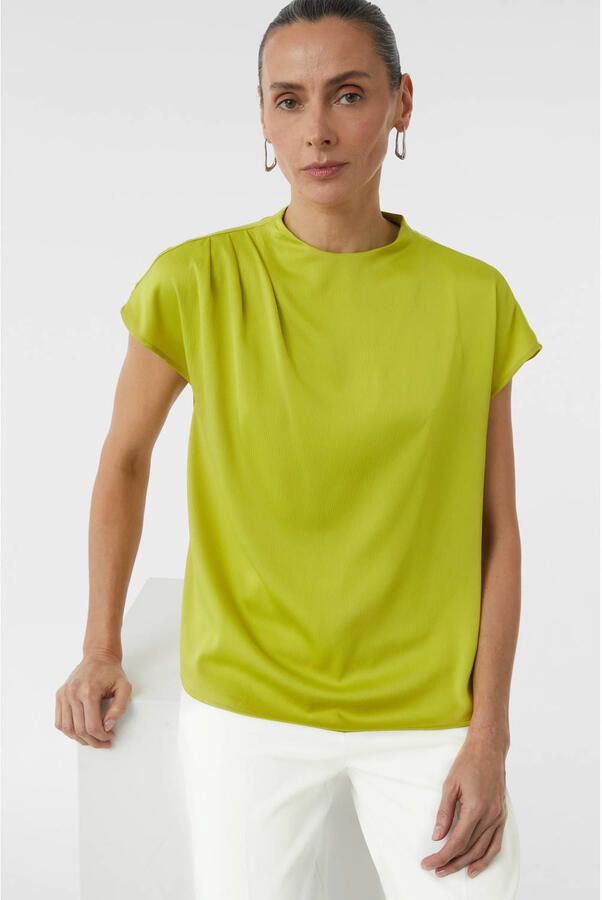 Comma Regular fit blouseshirt met plooien