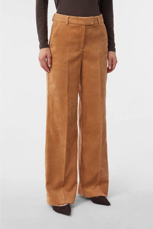 Comma Wide fit corduroy broek met persplooien model 'September' - Foto 3
