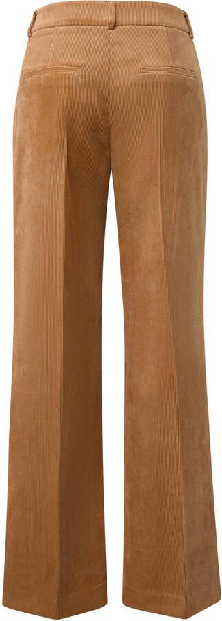 Comma Wide fit corduroy broek met persplooien model 'September' - Foto 2