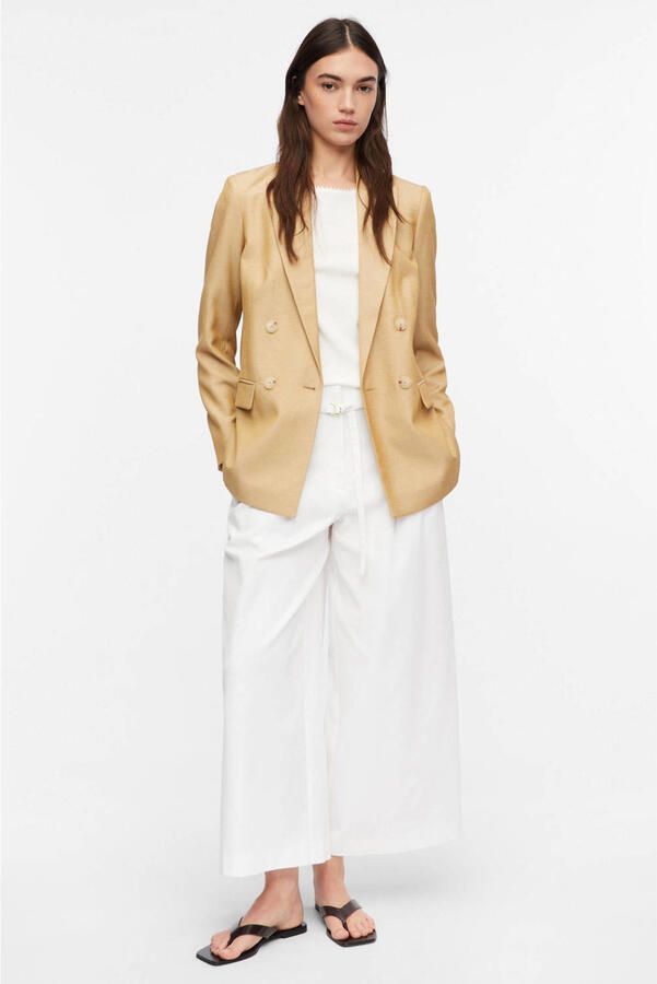 Comma cropped broek wit