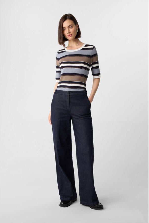 Comma Gebreide pullover met 3 4-mouwen