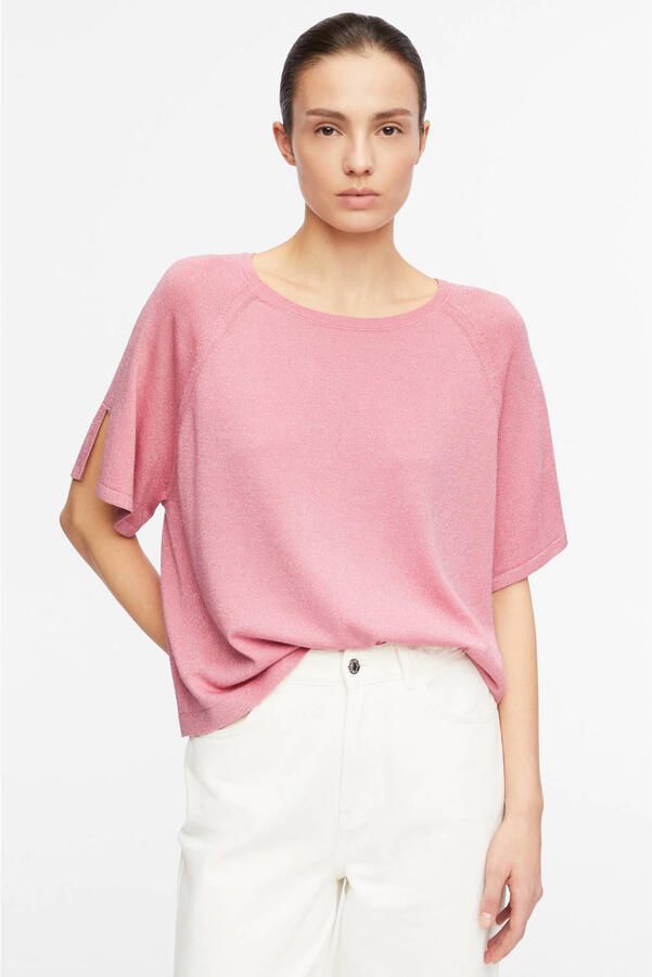 Comma gebreid shirt met ronde hals