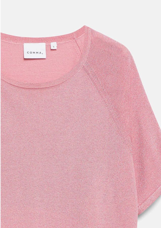 Comma gebreid shirt met ronde hals - Foto 3