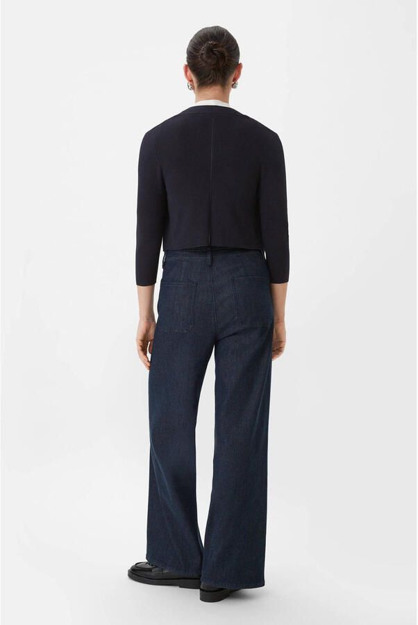 Comma Kort gebreid jack met opengewerkte voorkant - Foto 3