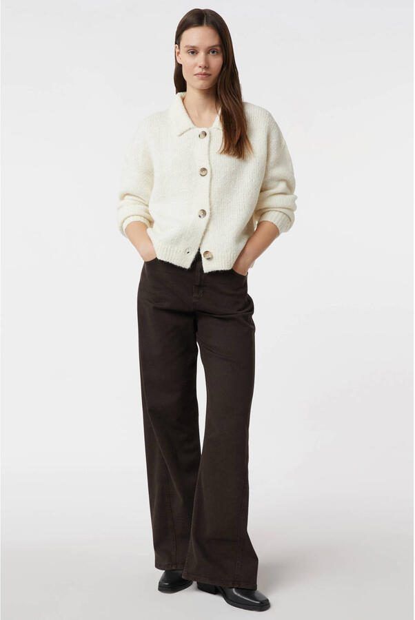 Comma gebreid vest met wol ecru - Foto 2