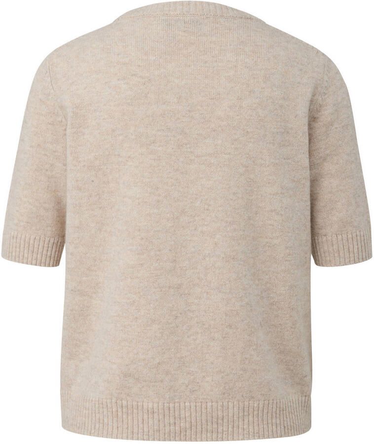 Comma Pullover van katoenmix in fijntricotlook