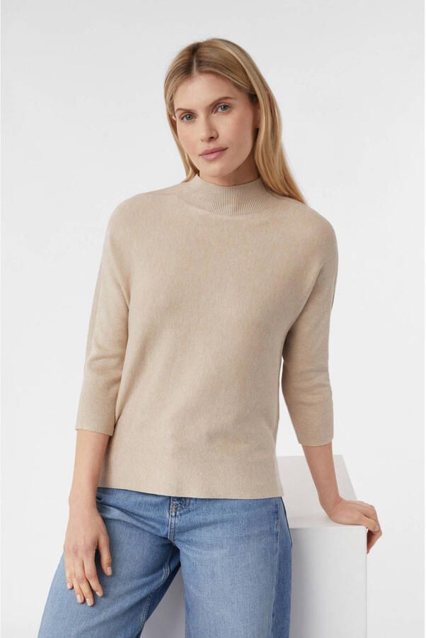 Comma Gebreide pullover met opstaande kraag en 3 4-mouwen - Foto 3