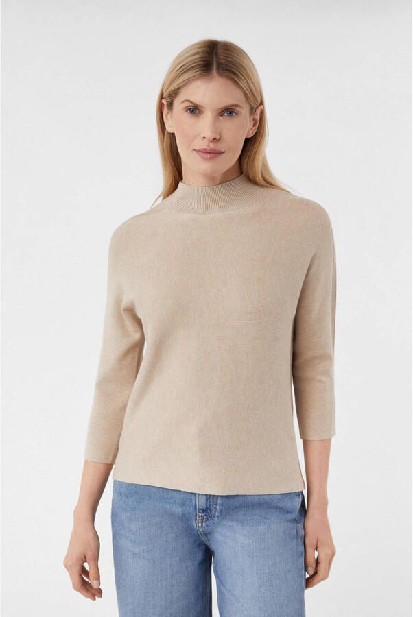 Comma Gebreide pullover met opstaande kraag en 3 4-mouwen