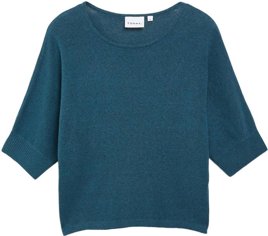 Comma gebreide trui blauw
