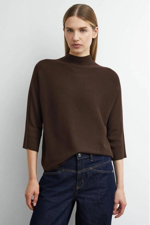 Comma regular fit sweatshirt van viscosemix