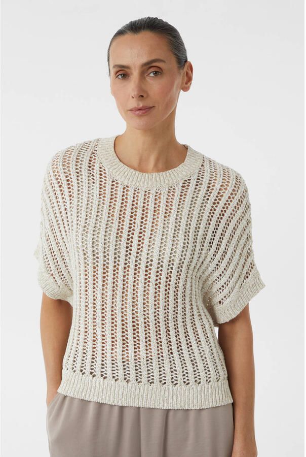 Comma Gebreide pullover met ribboorden