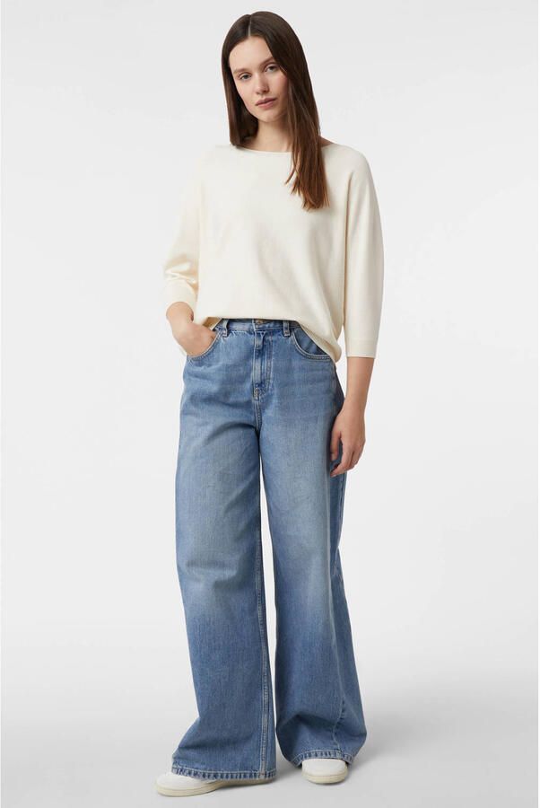 Comma Gebreide pullover van viscosemix met veters aan de achterkant