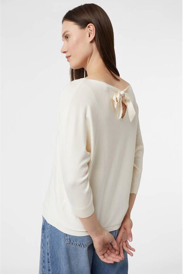 Comma Gebreide pullover van viscosemix met veters aan de achterkant - Foto 3