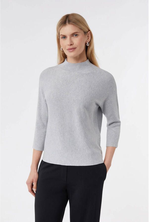 Comma Gebreide pullover met opstaande kraag en 3 4-mouwen - Foto 3