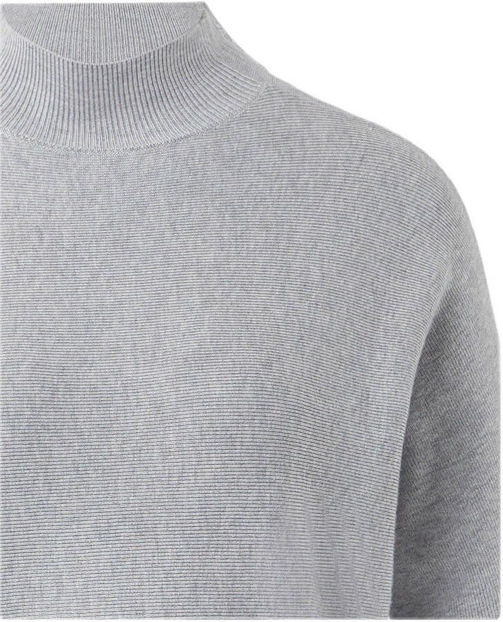Comma Gebreide pullover met opstaande kraag en 3 4-mouwen