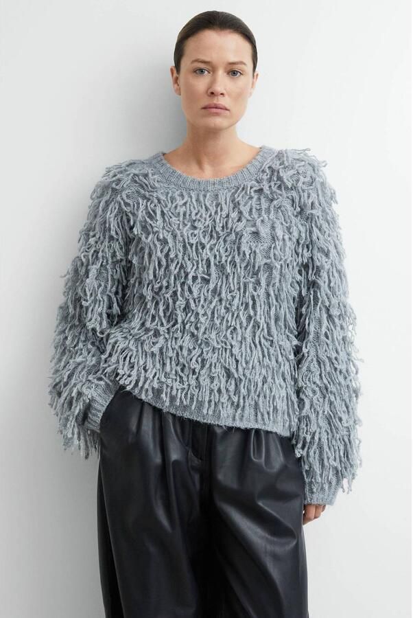 Comma Regular fit gebreide pullover van wolmix met alpaca-aandeel