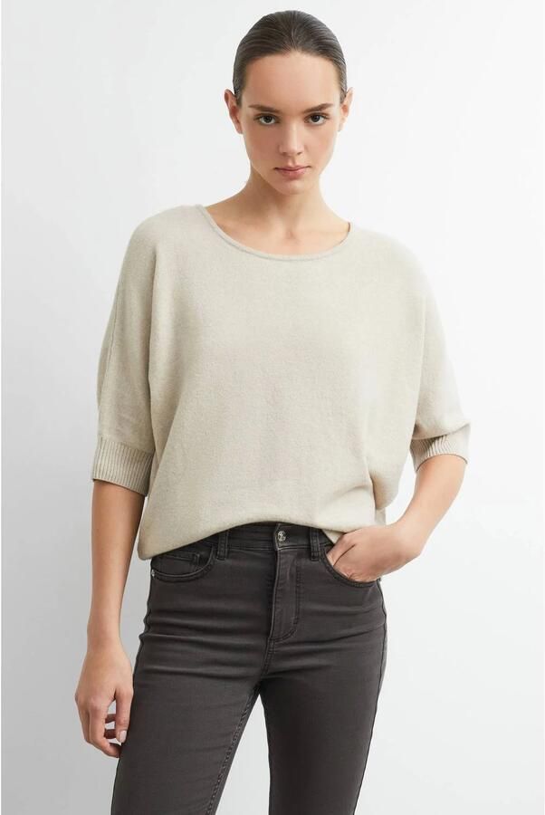 Comma Gebreid shirt met 3 4-mouw