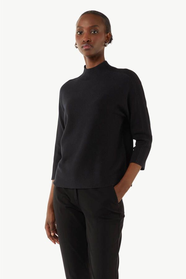 Comma Gebreide pullover met opstaande kraag - Foto 2