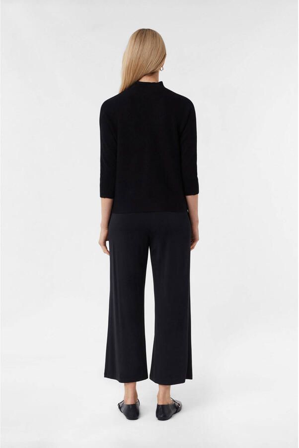 Comma Gebreide pullover met opstaande kraag en 3 4-mouwen - Foto 2