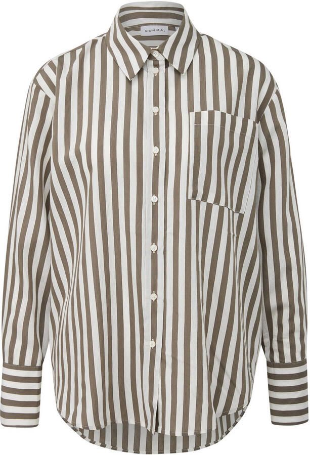 Comma Relaxed fit overhemdblouse van viscosemix - Foto 2
