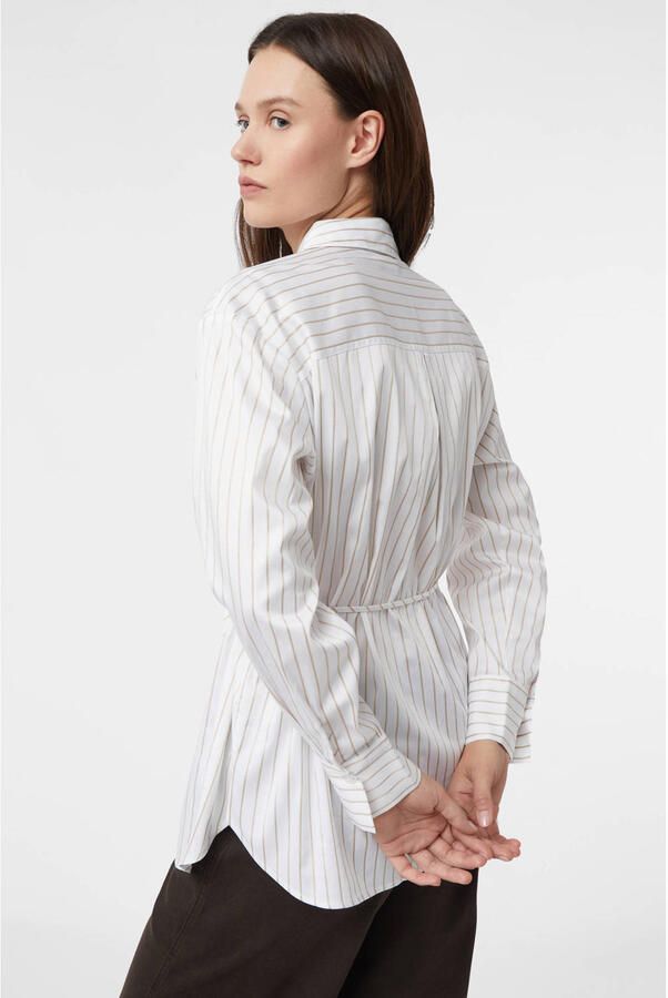 Comma gestreepte blouse ecru - Foto 2