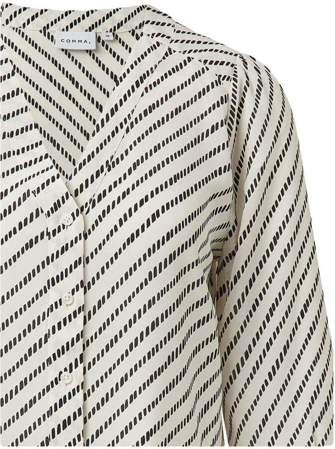 Comma Relaxed fit Blouse met V-hals - Foto 2