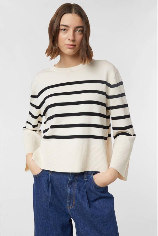 Comma Gebreide pullover met ribboorden