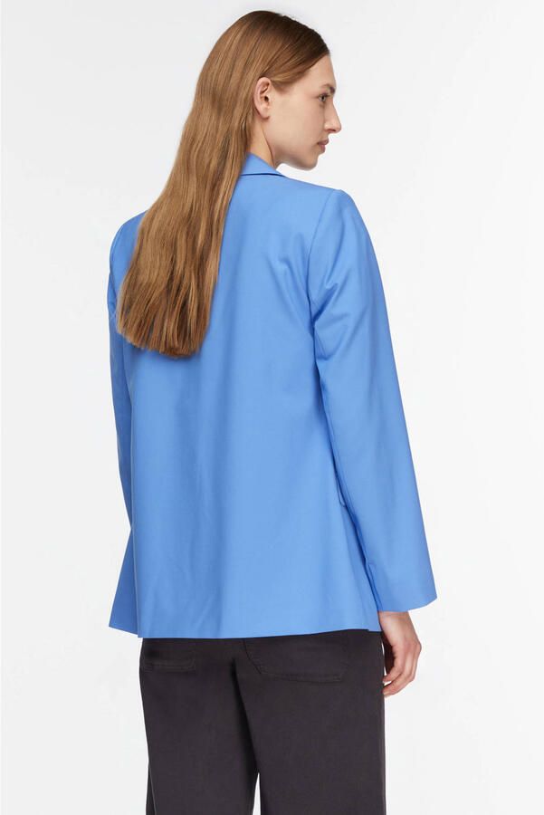 Comma regular fit blazer van viscosemix met klepzakken - Foto 2