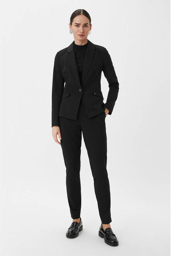 Comma Elegante Blazer met Blousestijl Black Dames