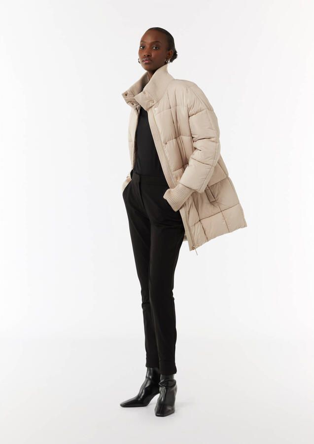 Comma Gewatteerde jas met staande kraag en extra brede boorden