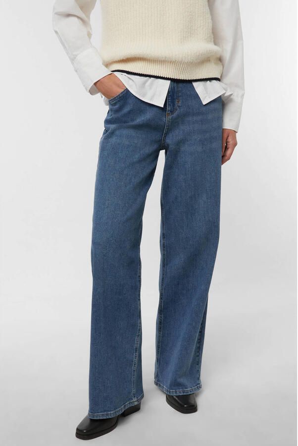 Comma high waist flared jeans dark blue denim