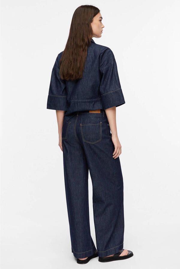 Comma high waist wide leg jeans dark blue denim - Foto 3