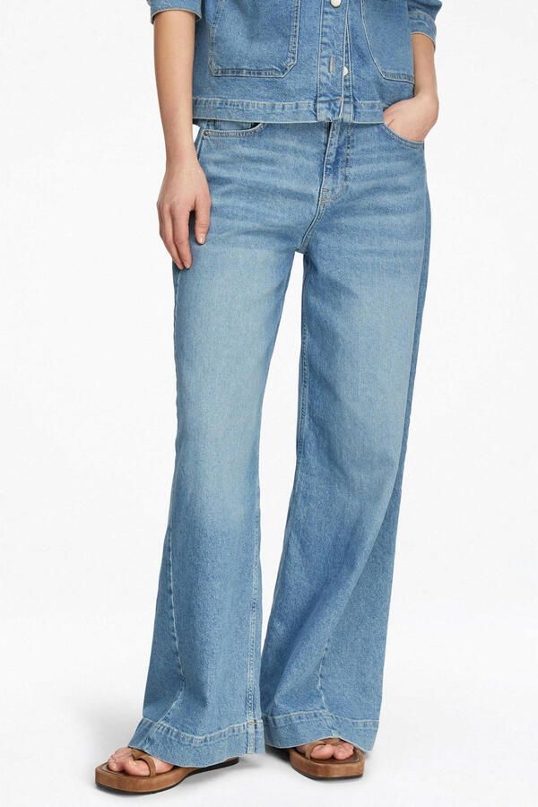 Comma high waist wide leg jeans medium blue denim