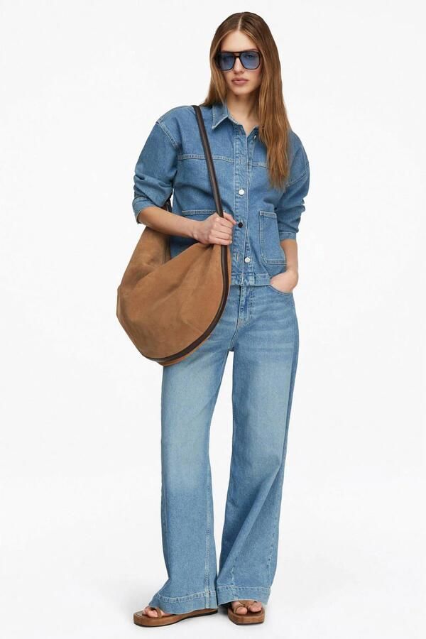 Comma high waist wide leg jeans medium blue denim - Foto 2