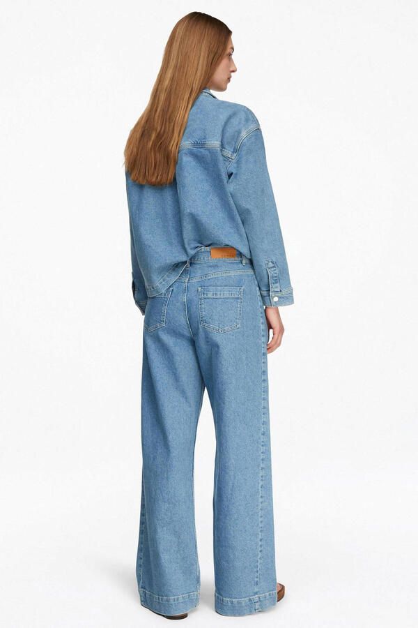 Comma high waist wide leg jeans medium blue denim - Foto 3