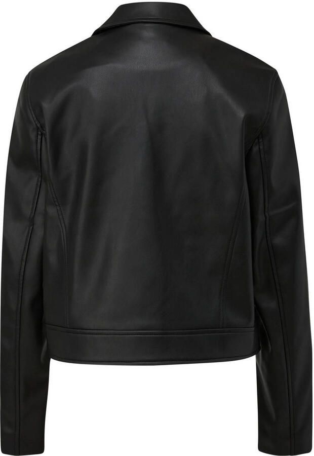 Comma Imitatieleren jack met reverskraag - Foto 3