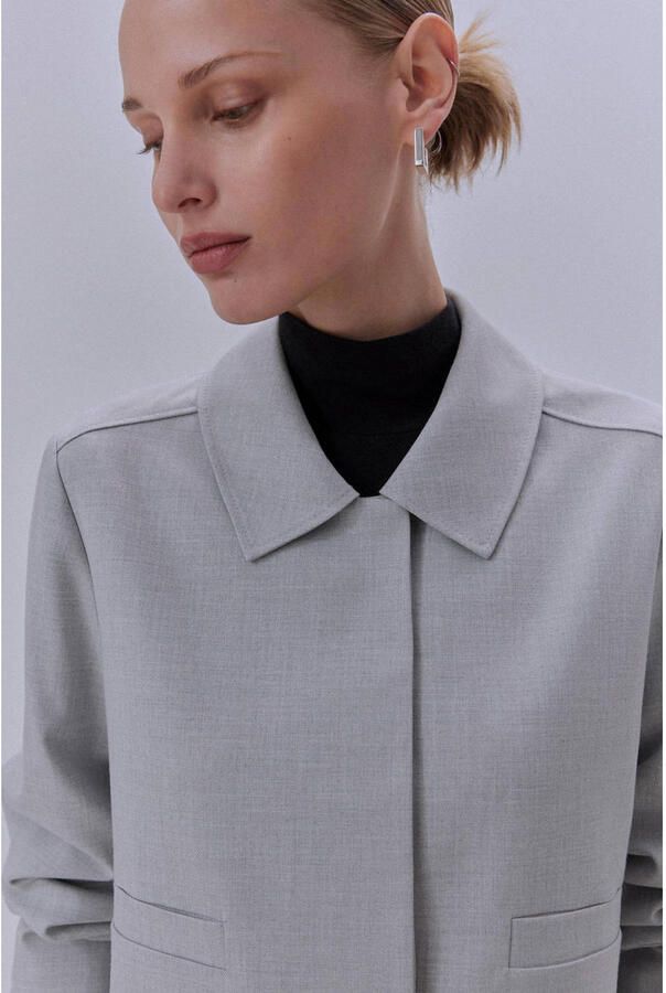 Comma Regular fit blazer met paspelzakken